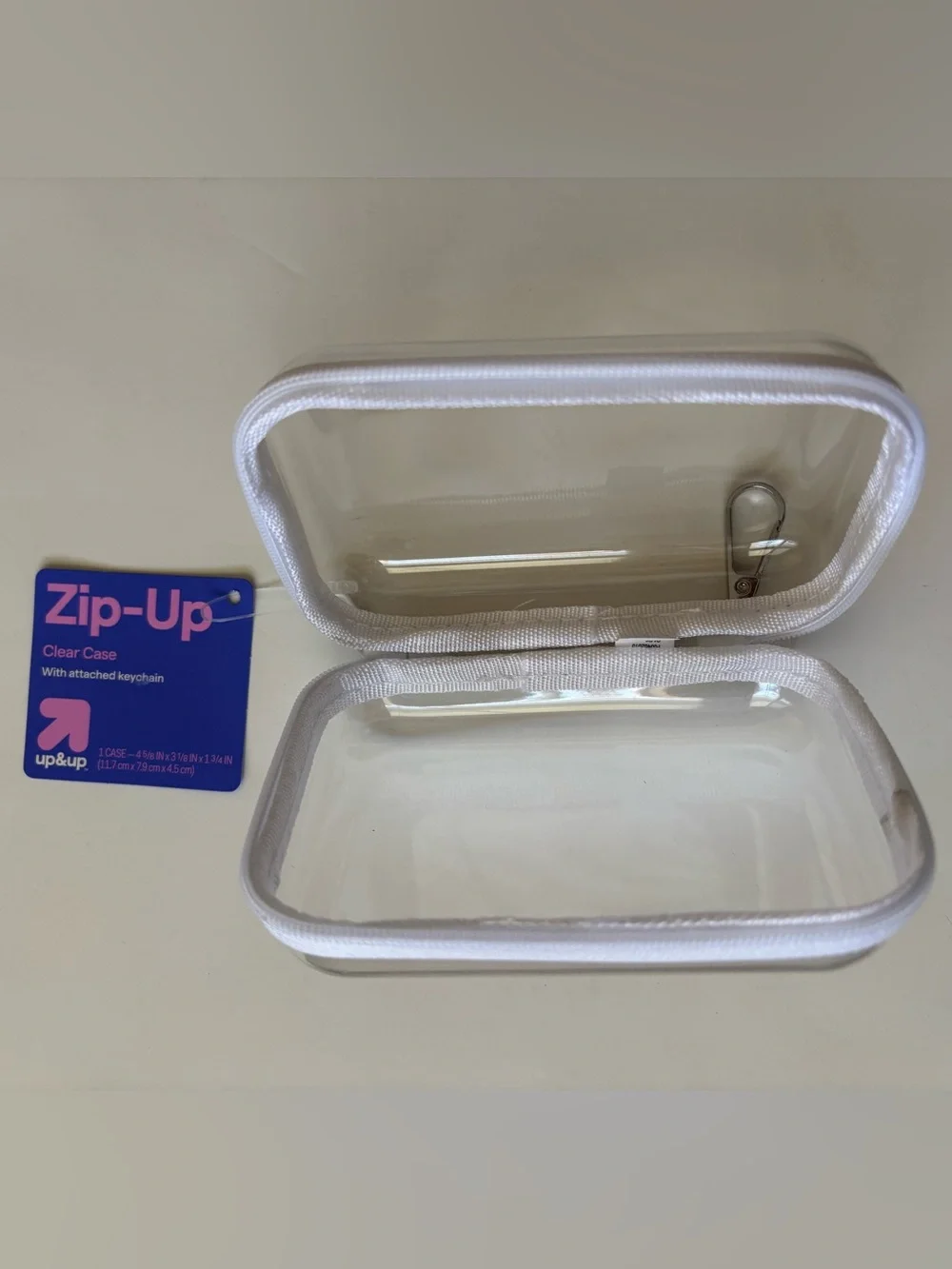 NWT Target Up & Up Mini Hard Sided Clear Zipper Travel Case